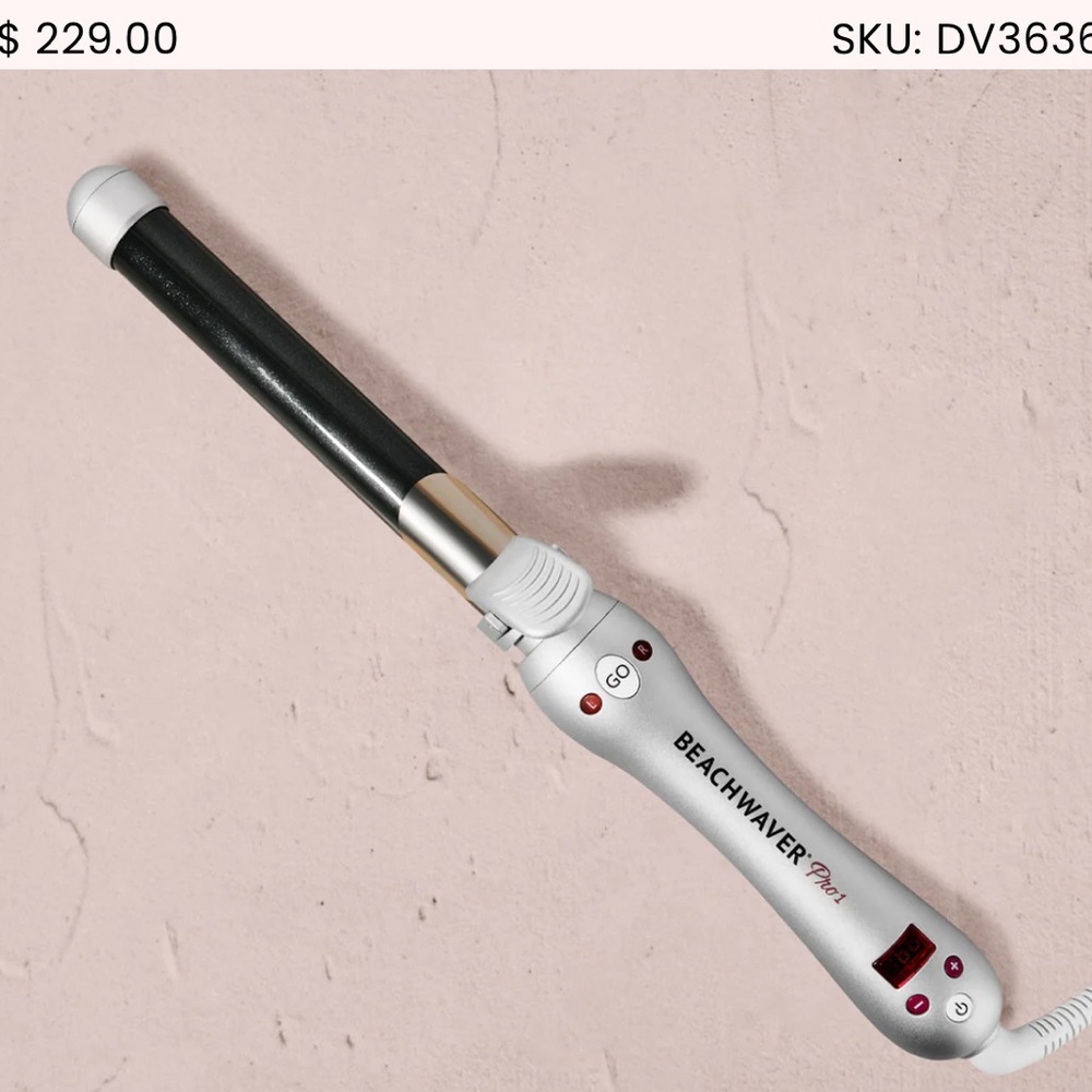 The Beachwaver Co. Pro Curling Iron - Black and White